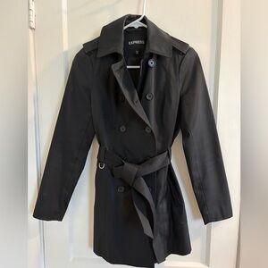 Express Women's Black Trench Coat